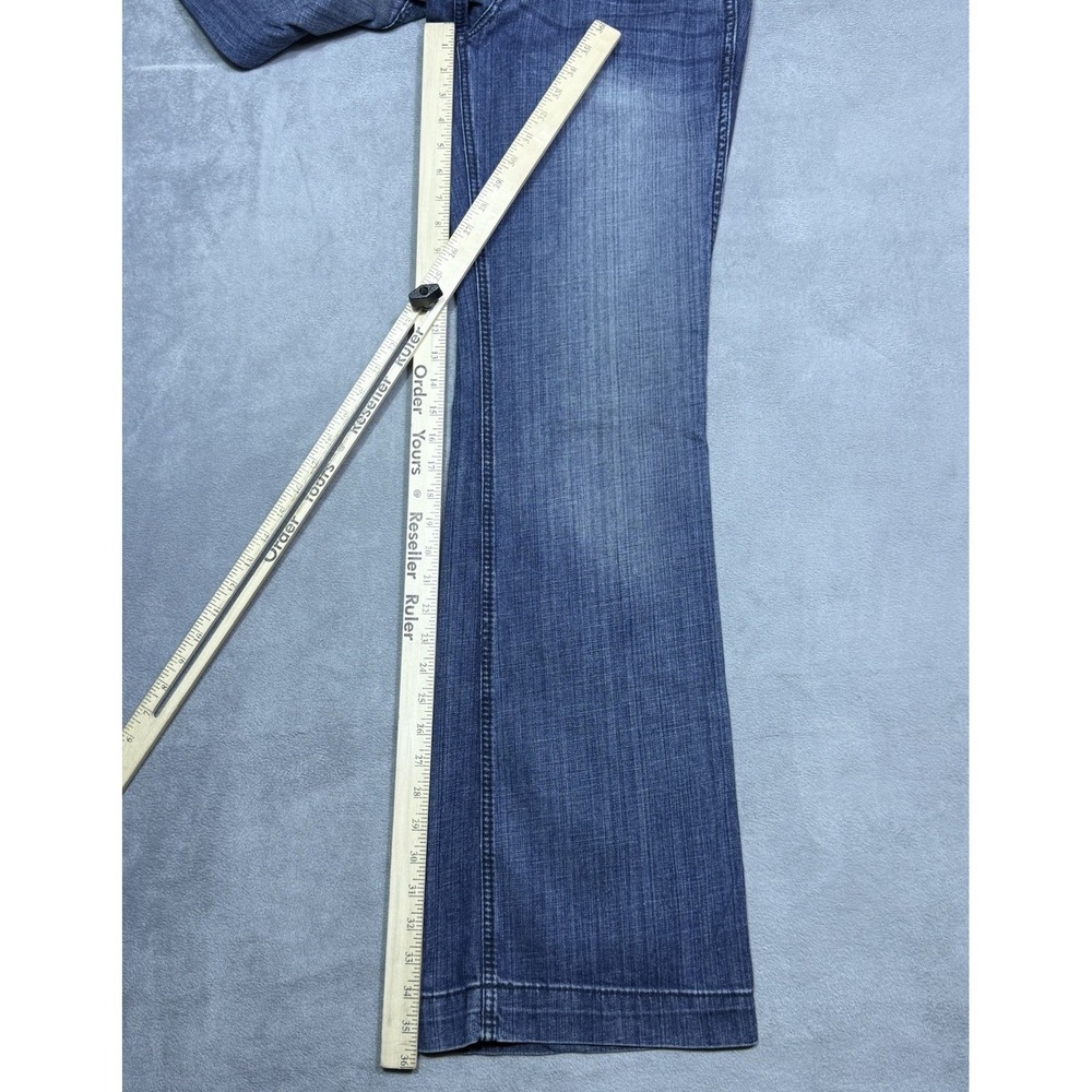 Ariat Jeans Womens 28L (30x36) Trouser Bluebell Flared Rodeo Midrise Boho USA - Picture 7 of 9